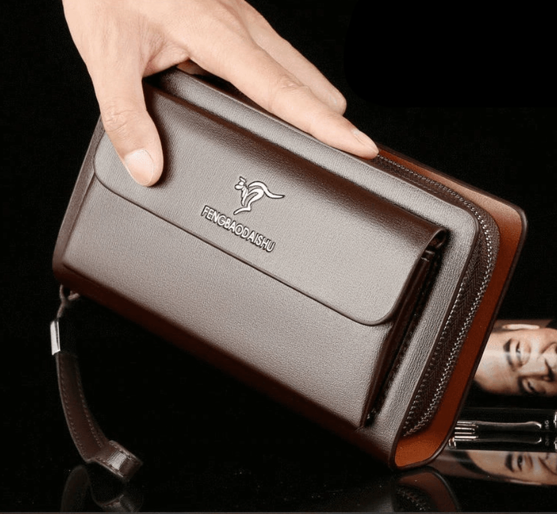 Pochette da uomo in pelle PU