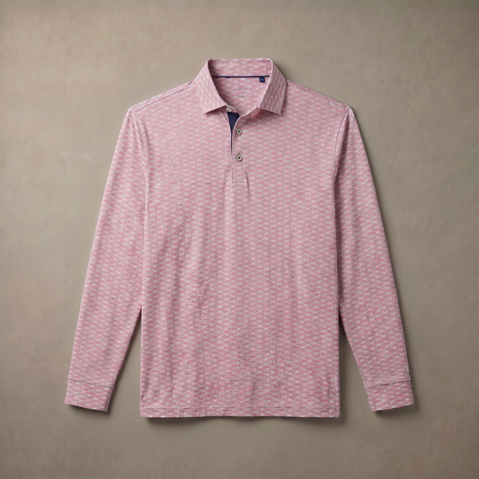Polo da Uomo a Maniche Lunghe | Traspirante UPF 50 | Elasticità 4-Way
