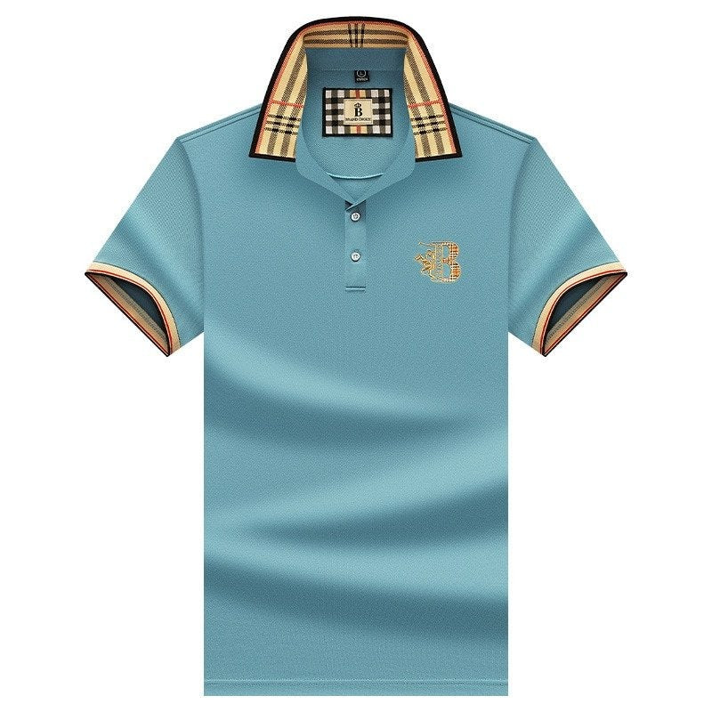 Polo da Uomo Moderna a Maniche Corte con Colletto