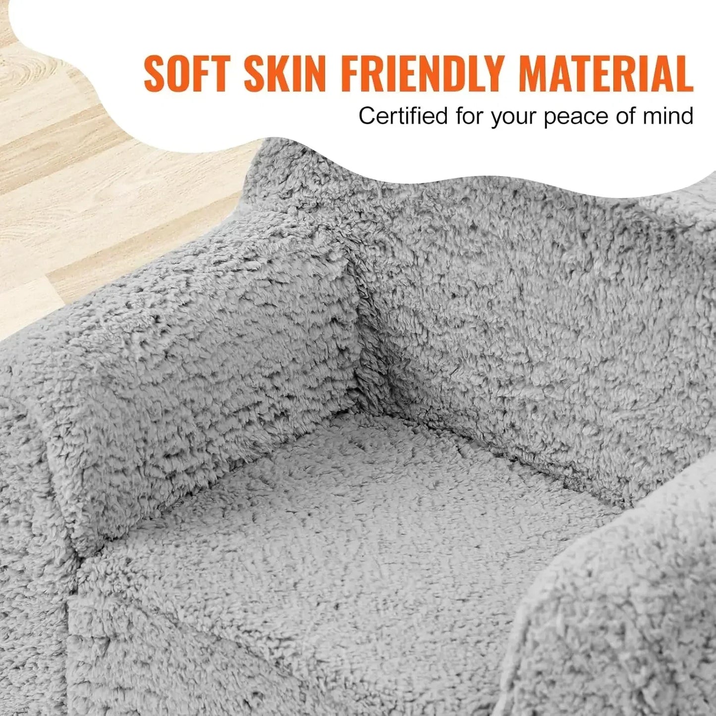 Poltroncina comoda per bambini e piccoli - Morbido fleece e supporto ad alta densità