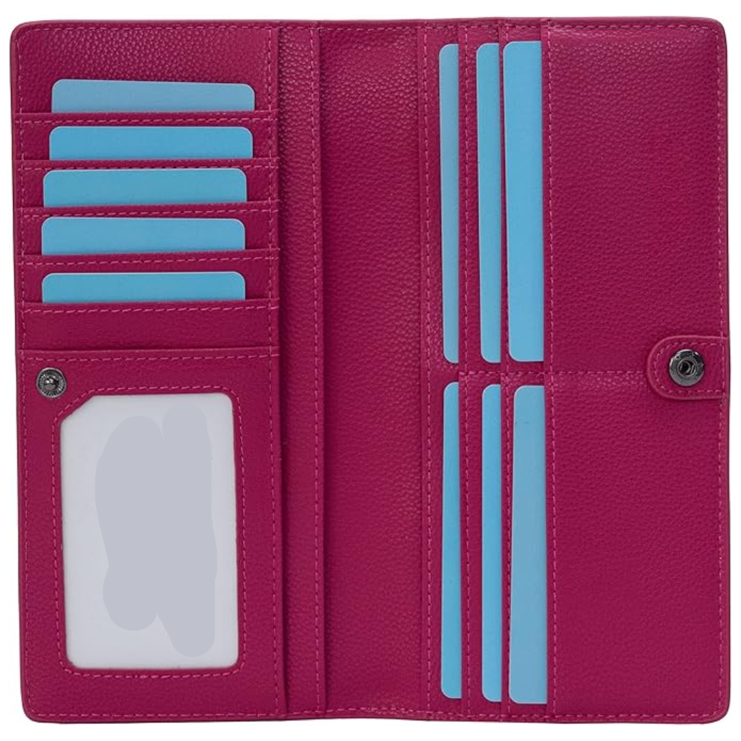 Portacarte sottile in pelle con protezione RFID, portafoglio ultrasottile