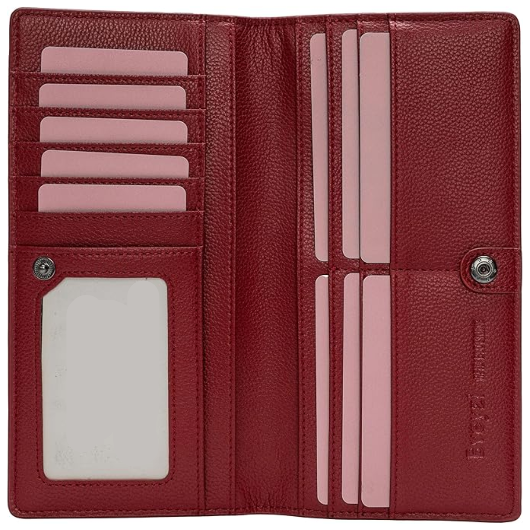 Portacarte sottile in pelle con protezione RFID, portafoglio ultrasottile