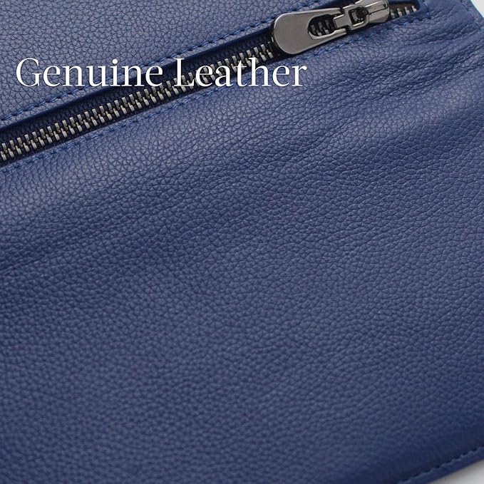 Portacarte sottile in pelle con protezione RFID, portafoglio ultrasottile