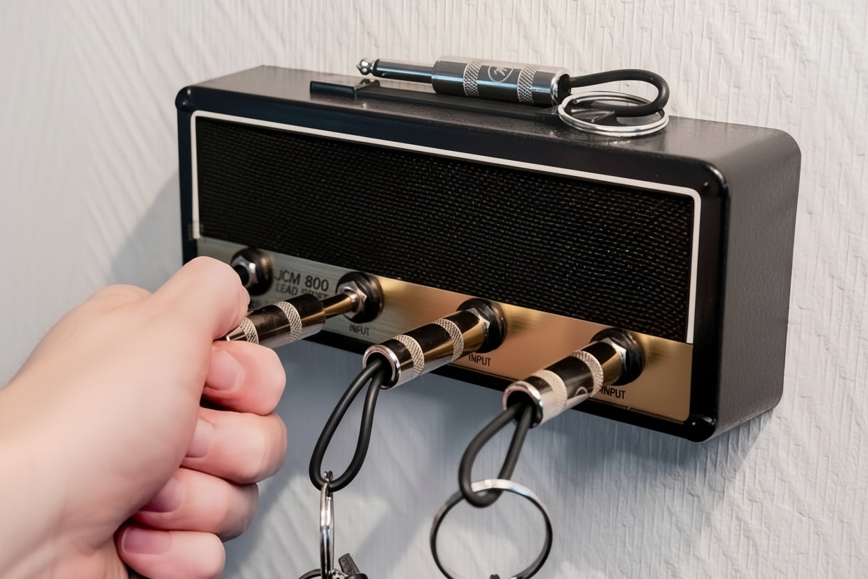 Portachiavi da parete a forma di amplificatore per appassionati di musica