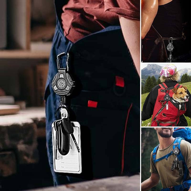 Portachiavi Retrattile e Porta Badge ad Alta Resistenza