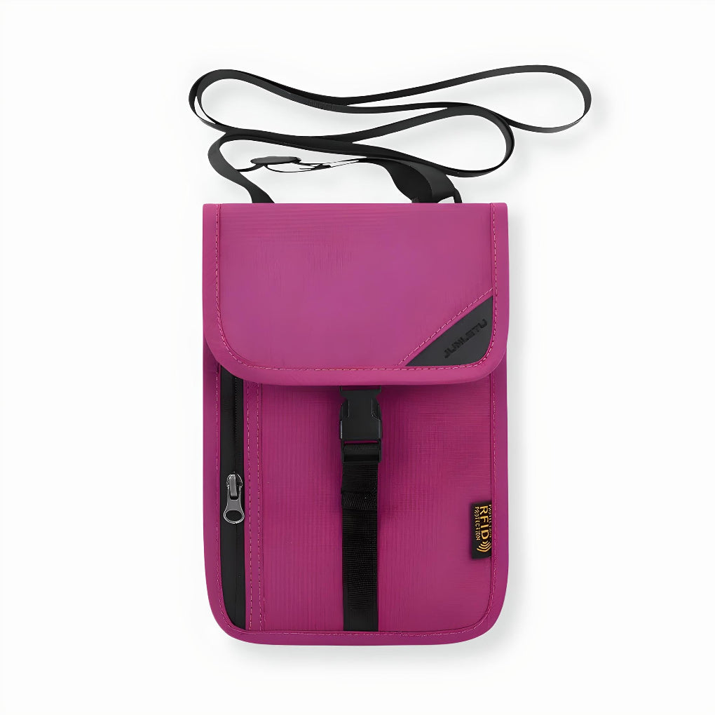 Portadocumenti da collo da viaggio con protezione RFID