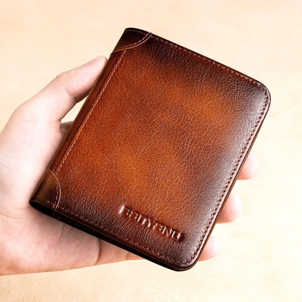 Portafoglio multifunzionale in pelle con protezione RFID