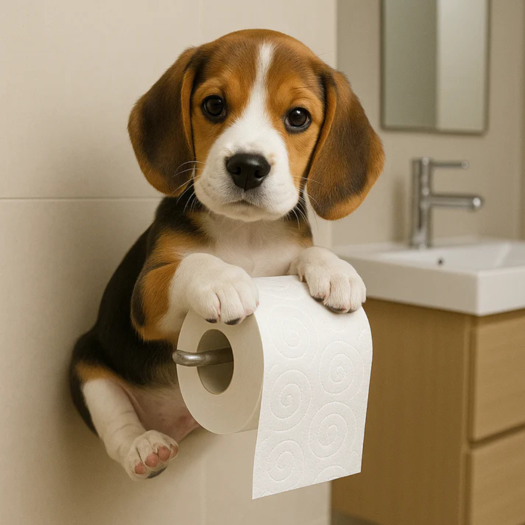 Portarotolo per Carta Igienica - Supporto da Parete dal Design Divertente a Forma di Cane