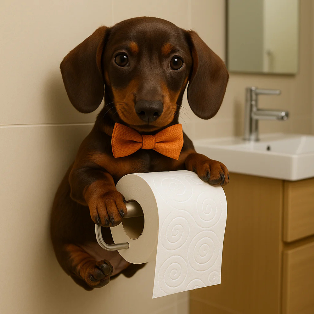 Portarotolo per Carta Igienica - Supporto da Parete dal Design Divertente a Forma di Cane