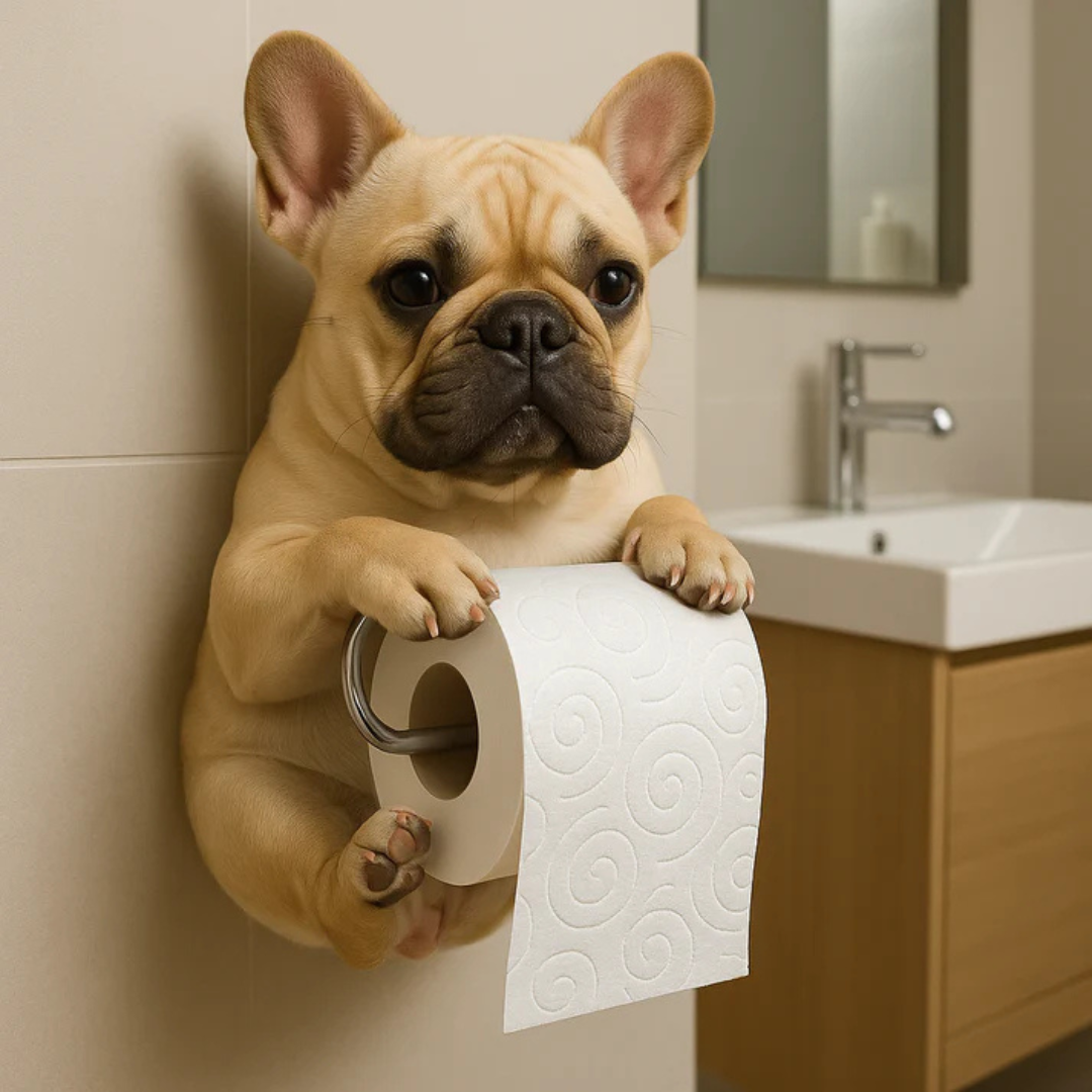 Portarotolo per Carta Igienica - Supporto da Parete dal Design Divertente a Forma di Cane