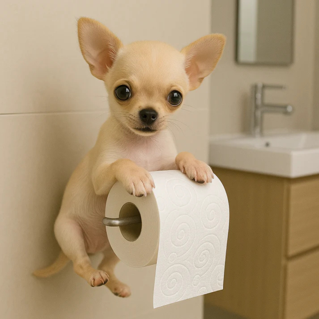 Portarotolo per Carta Igienica - Supporto da Parete dal Design Divertente a Forma di Cane