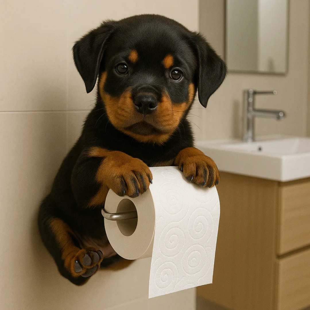 Portarotolo per Carta Igienica - Supporto da Parete dal Design Divertente a Forma di Cane