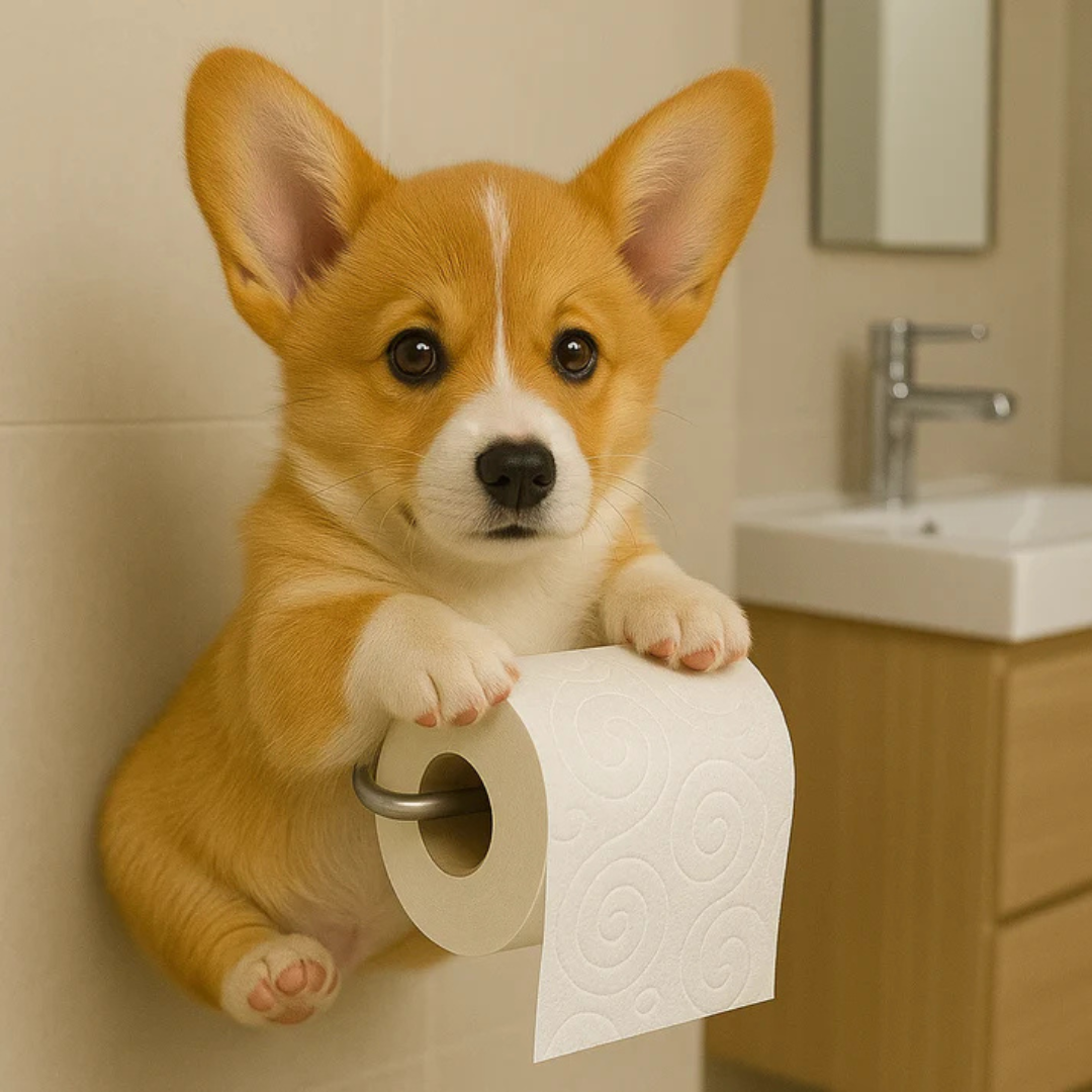 Portarotolo per Carta Igienica - Supporto da Parete dal Design Divertente a Forma di Cane