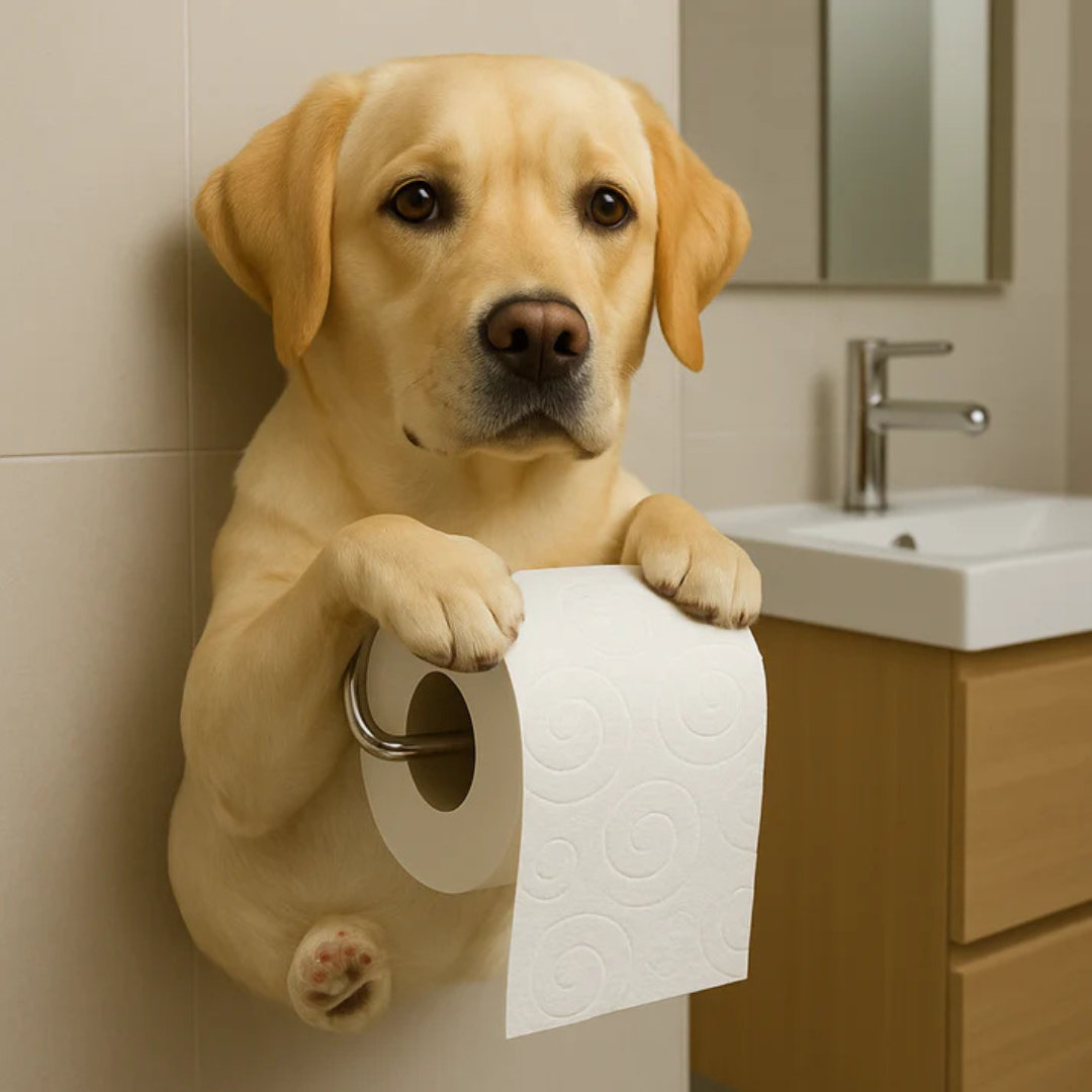 Portarotolo per Carta Igienica - Supporto da Parete dal Design Divertente a Forma di Cane