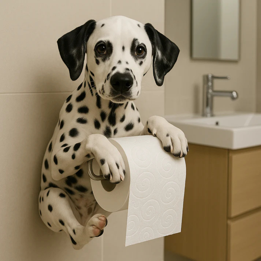 Portarotolo per Carta Igienica - Supporto da Parete dal Design Divertente a Forma di Cane