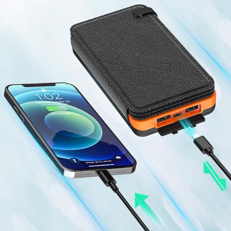 Powerbank solare portatile, pieghevole e impermeabile