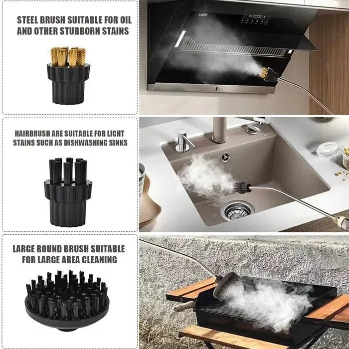 Pulitore a vapore ad alta pressione da 2500 W con 4 ugelli