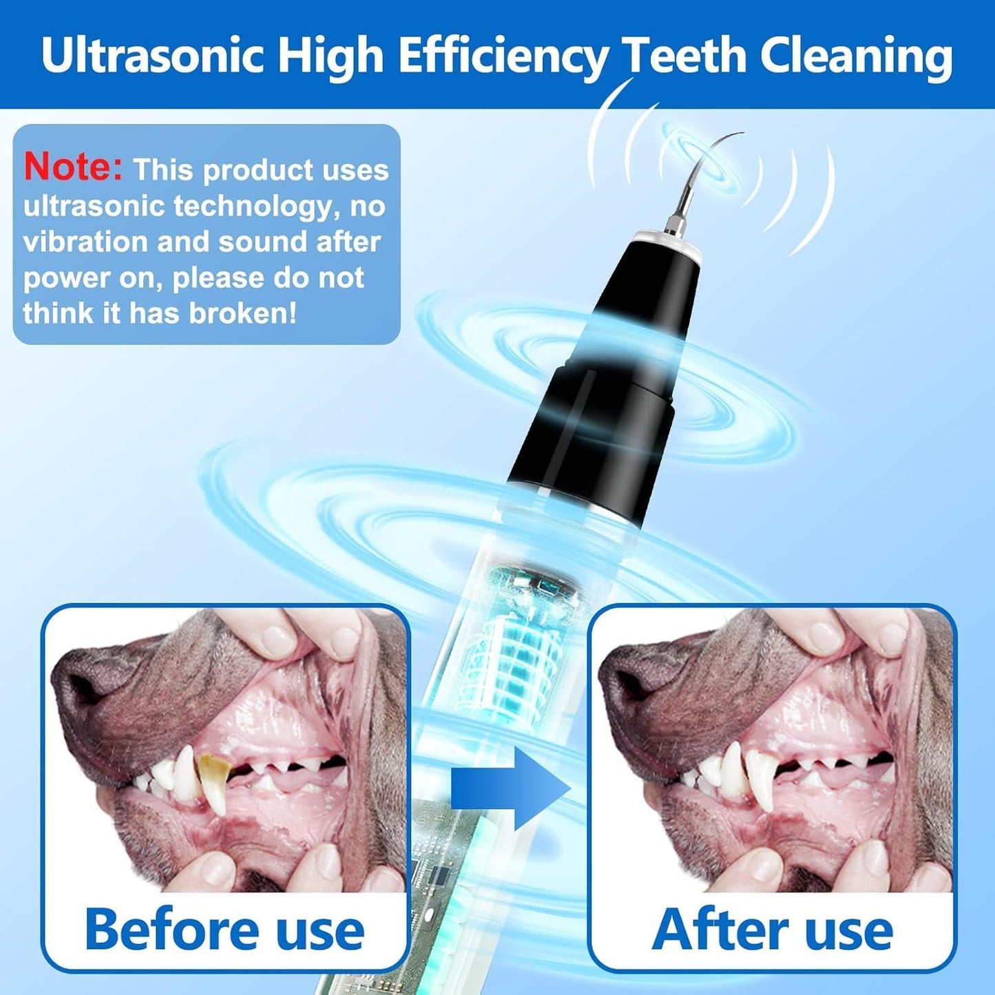 Pulitore per denti ad ultrasuoni per cani e gatti per l'igiene dentale professionale