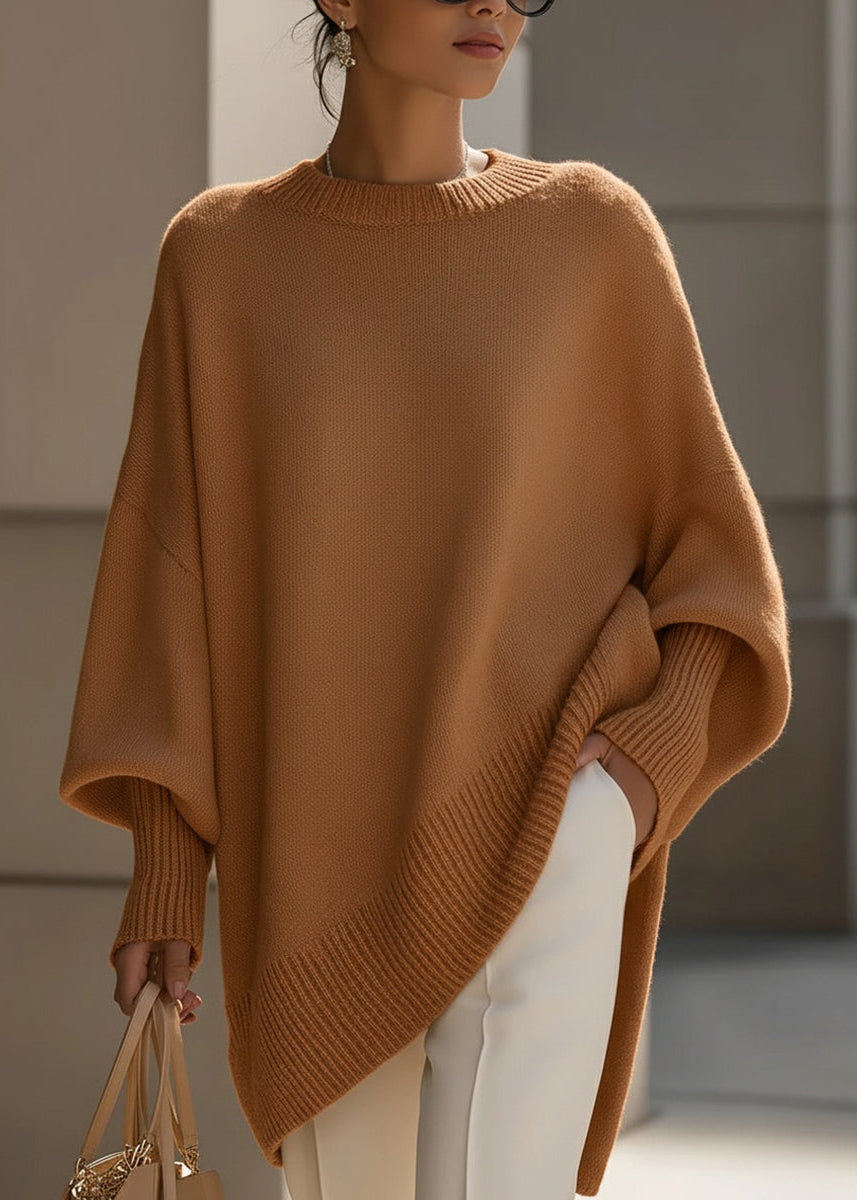 Pullover da Donna in Maglia Acrilica Morbida | Confortevole Maglia Oversize con Maniche a Pipistrello | Calda Moda Invernale