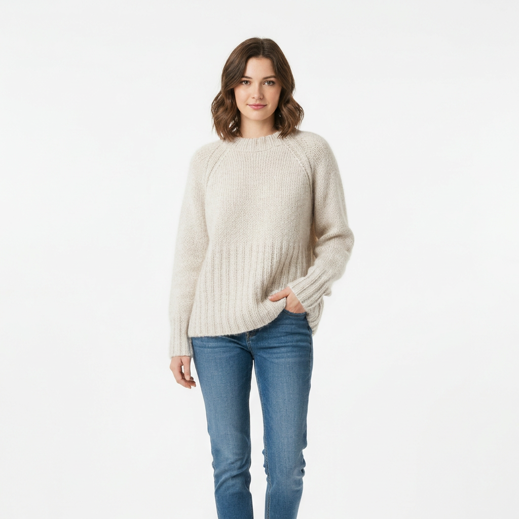 Pullover da Donna in Maglia Spessa – Girocollo e Vestibilità Morbida
