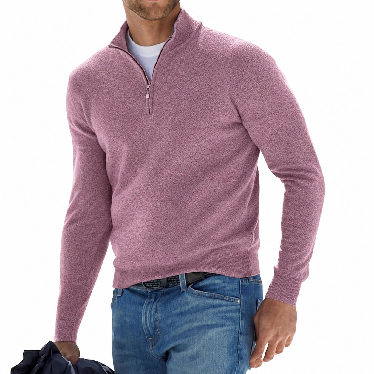 Pullover da Uomo con Mezza Zip