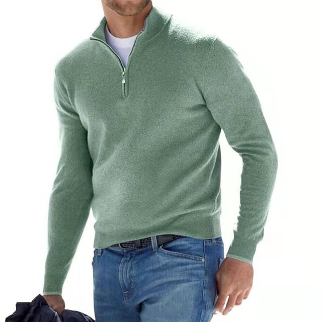 Pullover da Uomo con Mezza Zip