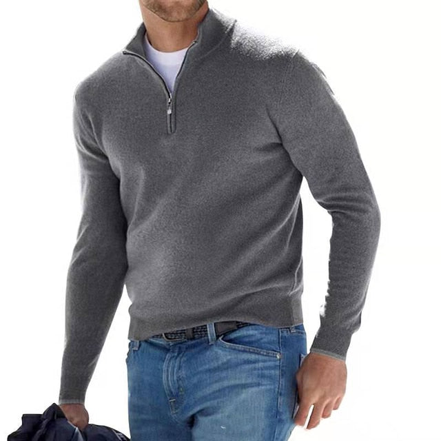Pullover da Uomo con Mezza Zip