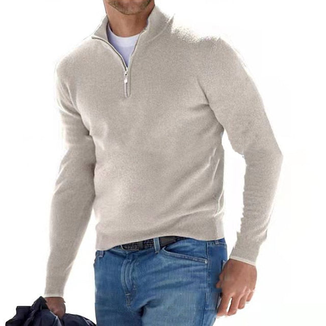 Pullover da Uomo con Mezza Zip