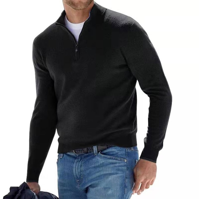 Pullover da Uomo con Mezza Zip