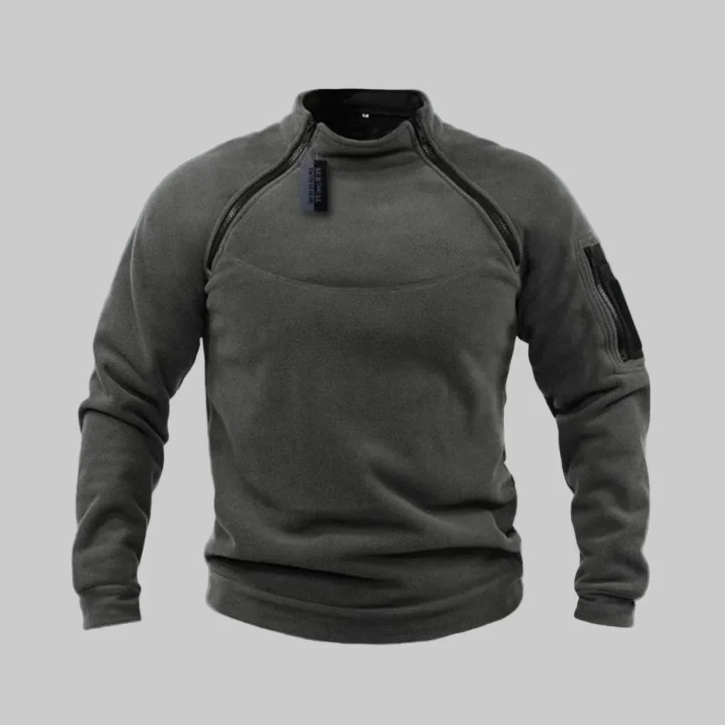 Pullover da uomo in pile – Strato funzionale per outdoor e uso sul campo