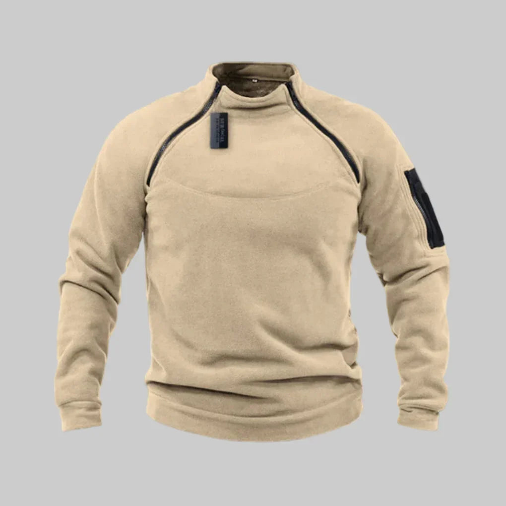 Pullover da uomo in pile – Strato funzionale per outdoor e uso sul campo