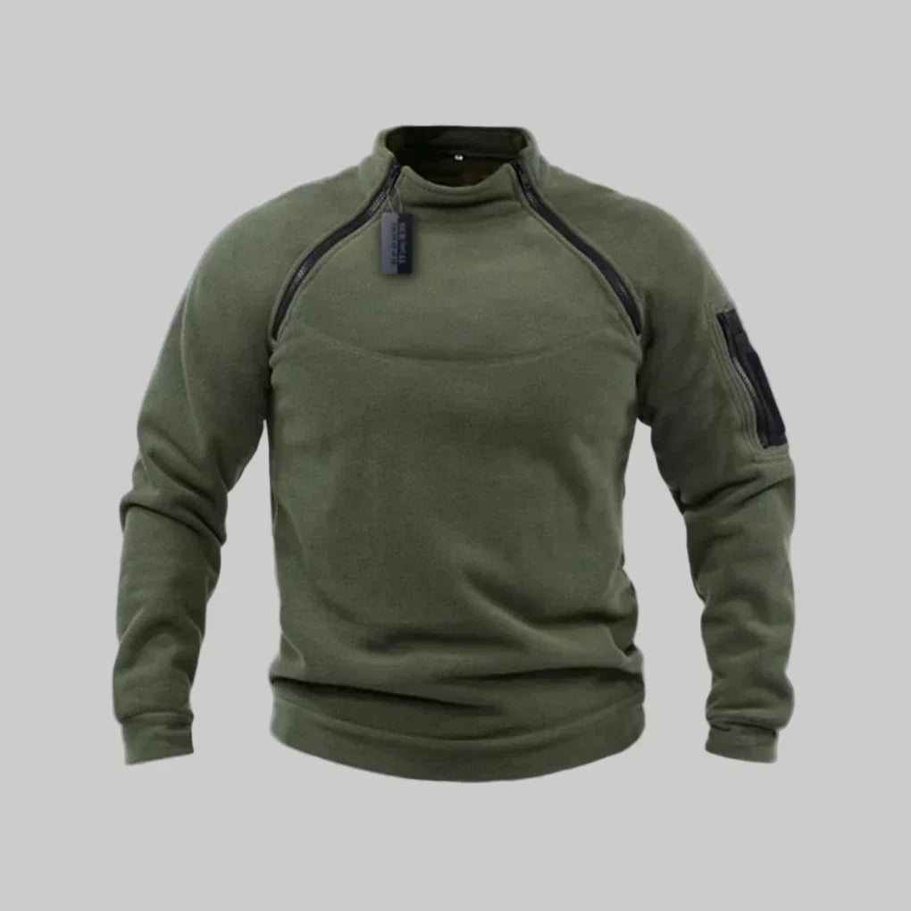 Pullover da uomo in pile – Strato funzionale per outdoor e uso sul campo