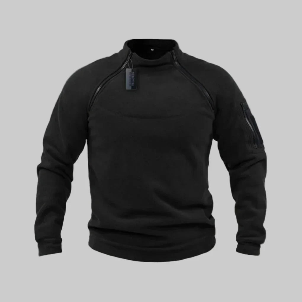 Pullover da uomo in pile – Strato funzionale per outdoor e uso sul campo