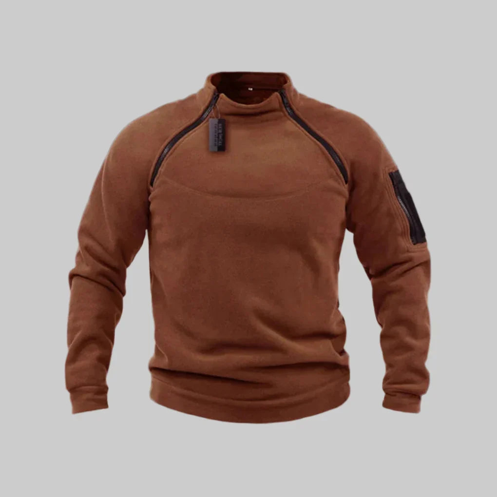 Pullover da uomo in pile – Strato funzionale per outdoor e uso sul campo
