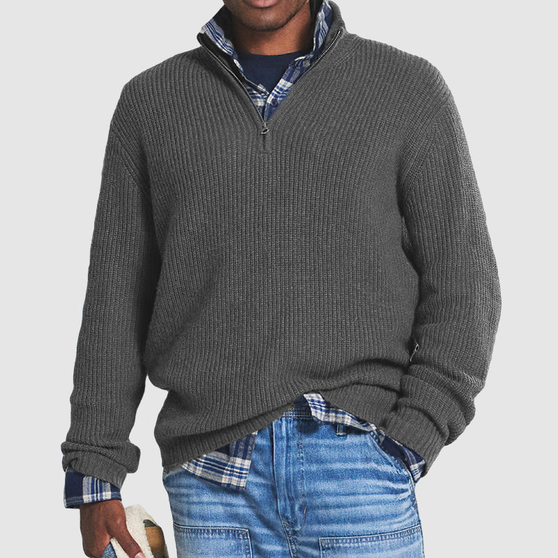 Pullover in Maglia da Uomo a Maniche Lunghe, Morbidissimo, Caldo ed Elegante