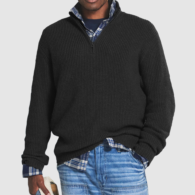 Pullover in Maglia da Uomo a Maniche Lunghe, Morbidissimo, Caldo ed Elegante