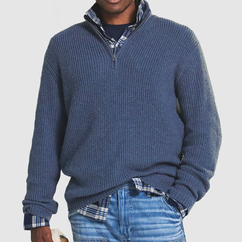 Pullover in Maglia da Uomo a Maniche Lunghe, Morbidissimo, Caldo ed Elegante