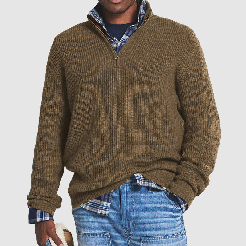Pullover in Maglia da Uomo a Maniche Lunghe, Morbidissimo, Caldo ed Elegante