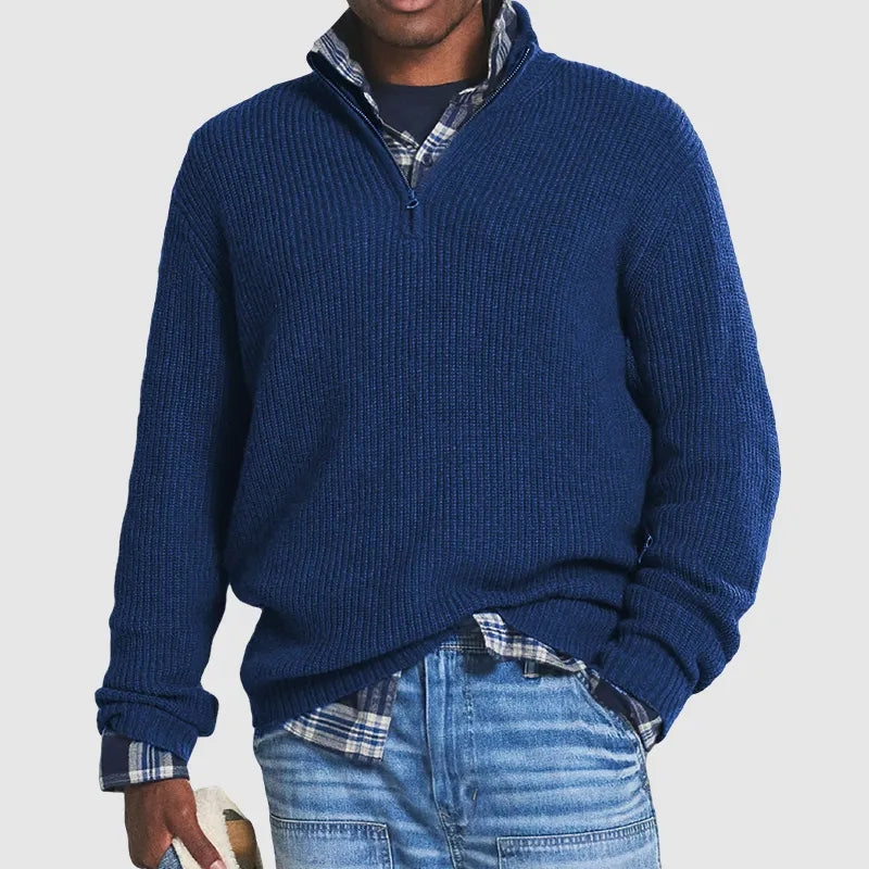 Pullover in Maglia da Uomo a Maniche Lunghe, Morbidissimo, Caldo ed Elegante