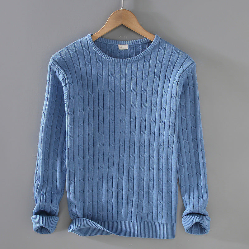 Pullover in maglia di cotone a maniche lunghe