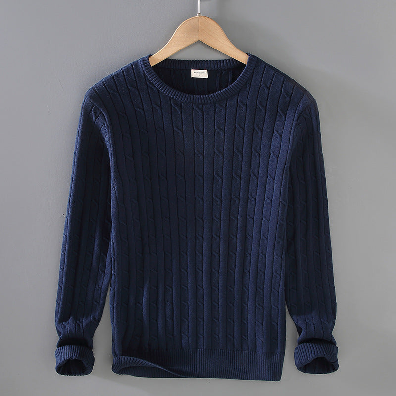 Pullover in maglia di cotone a maniche lunghe