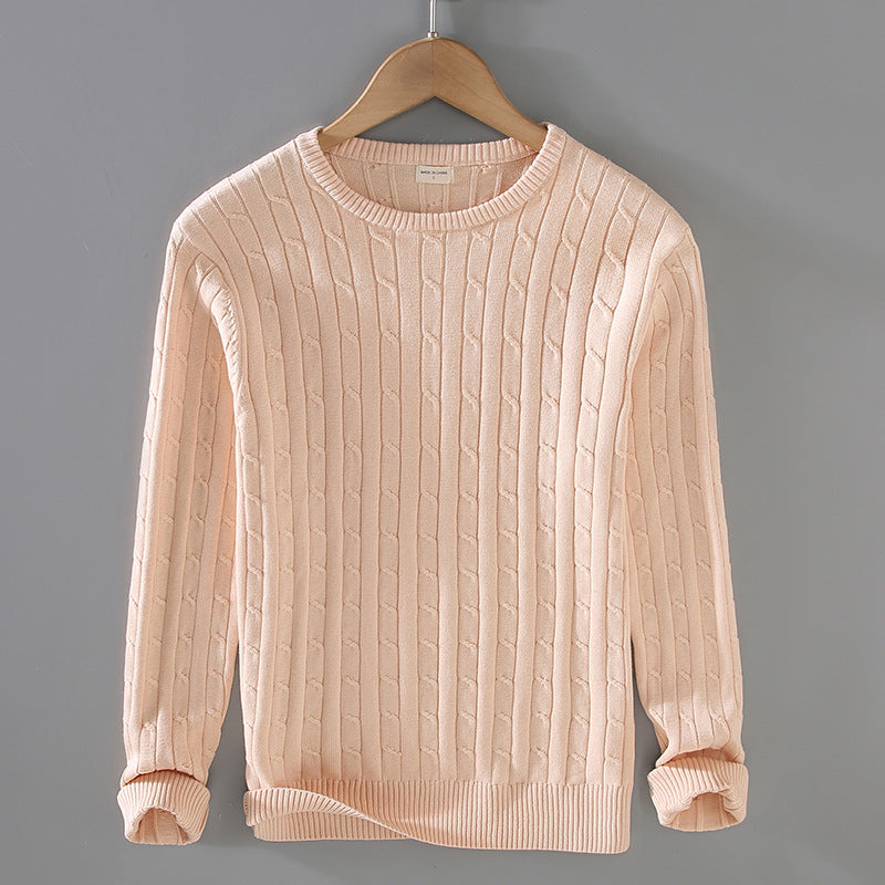 Pullover in maglia di cotone a maniche lunghe