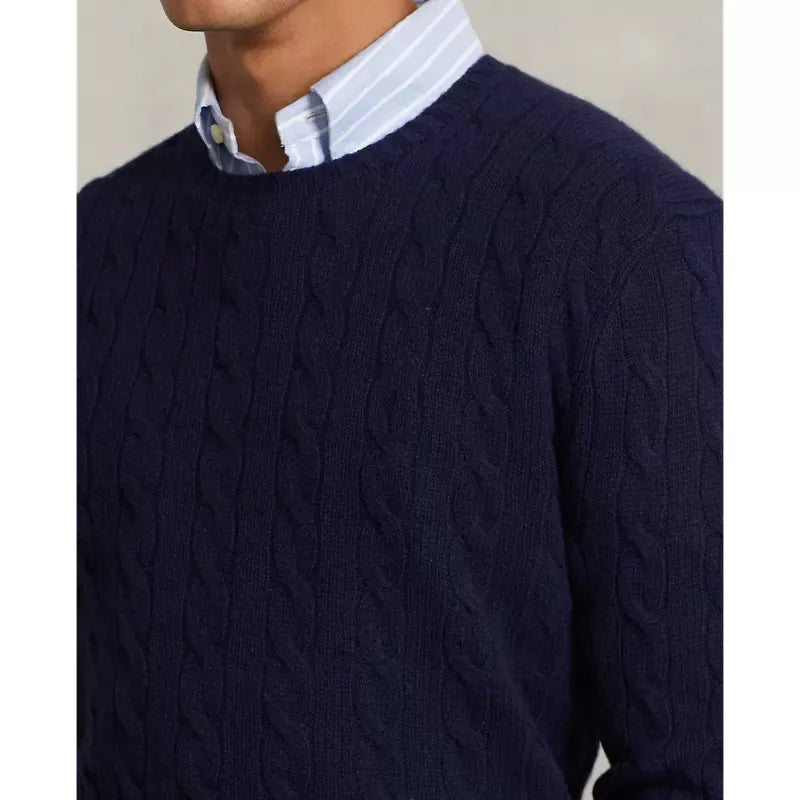Pullover in maglia di cotone a maniche lunghe