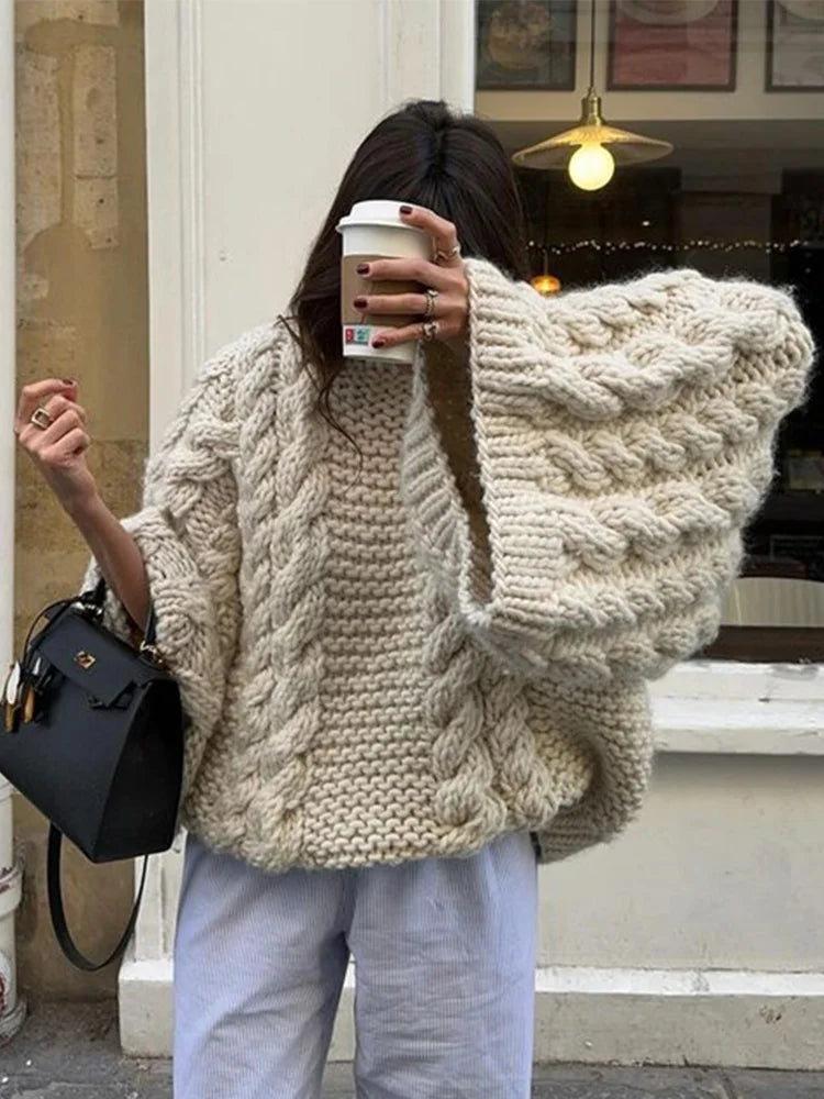 Pullover in maglia spessa e comodo