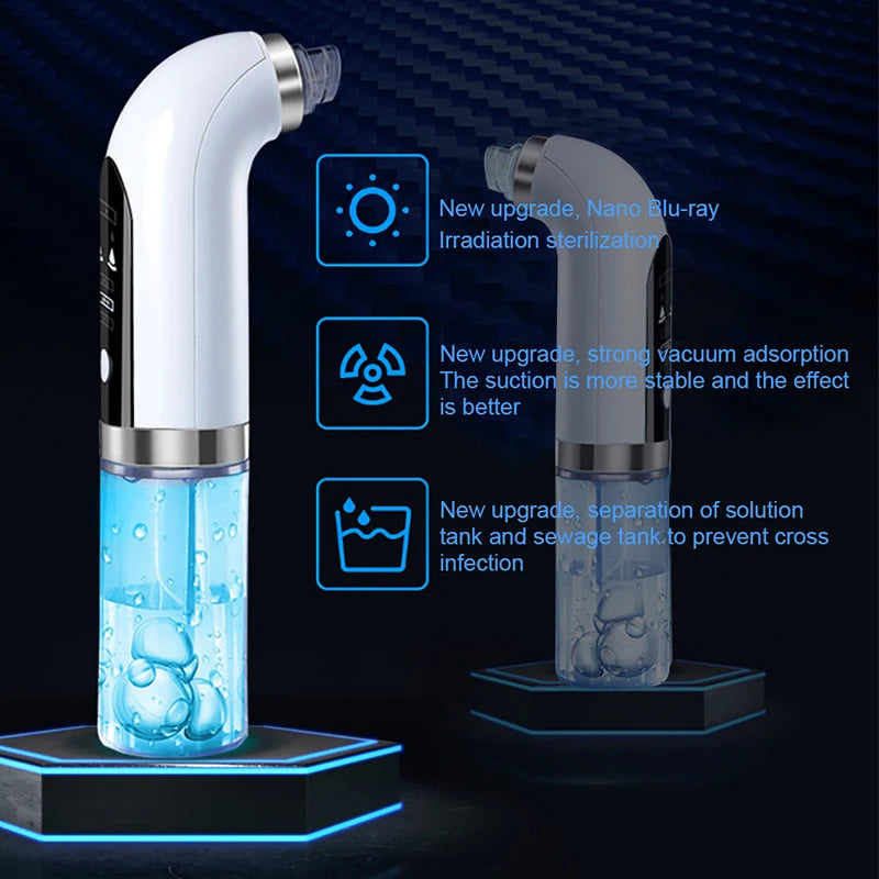 Punti neri del naso: aspiratore e pulitore sotto vuoto professionale per una pulizia profonda con tecnologia di aspirazione