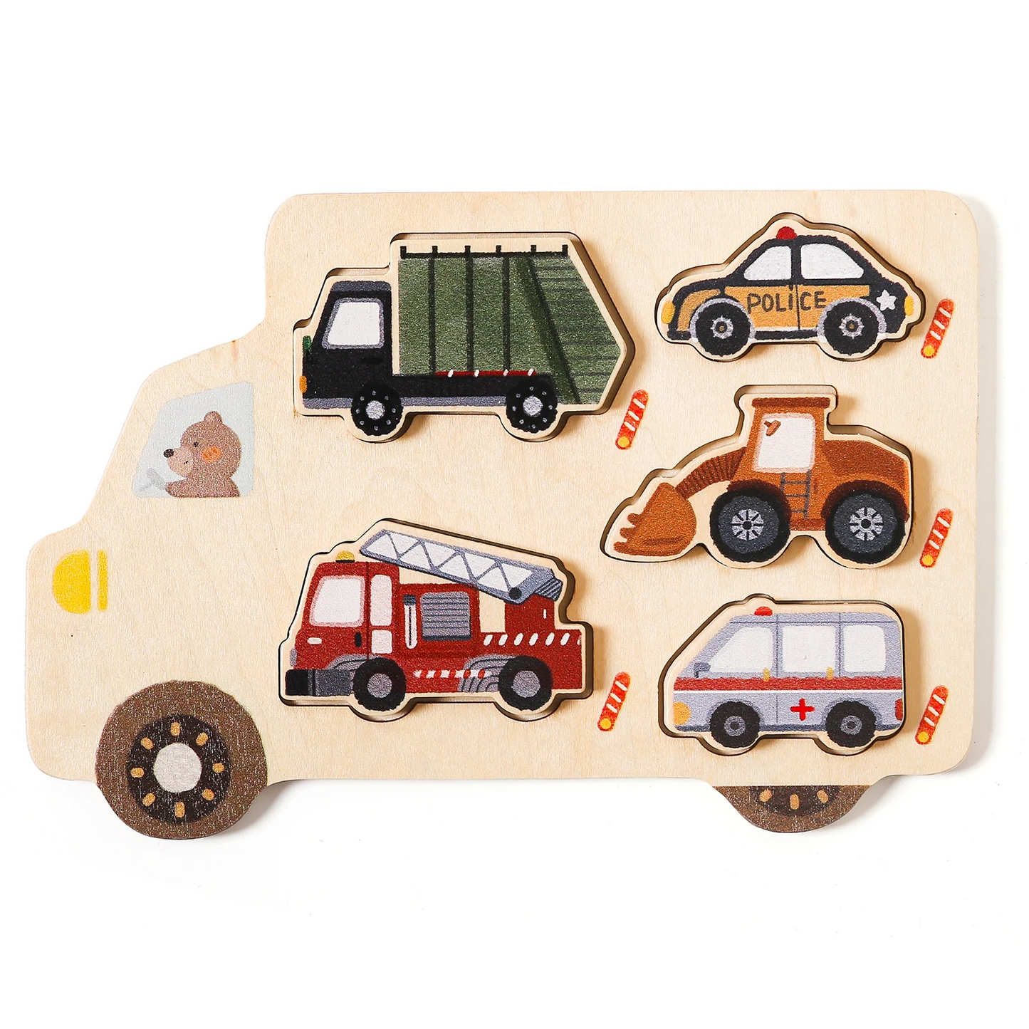 Puzzle Giocattolo Prescolare Montessori in Legno