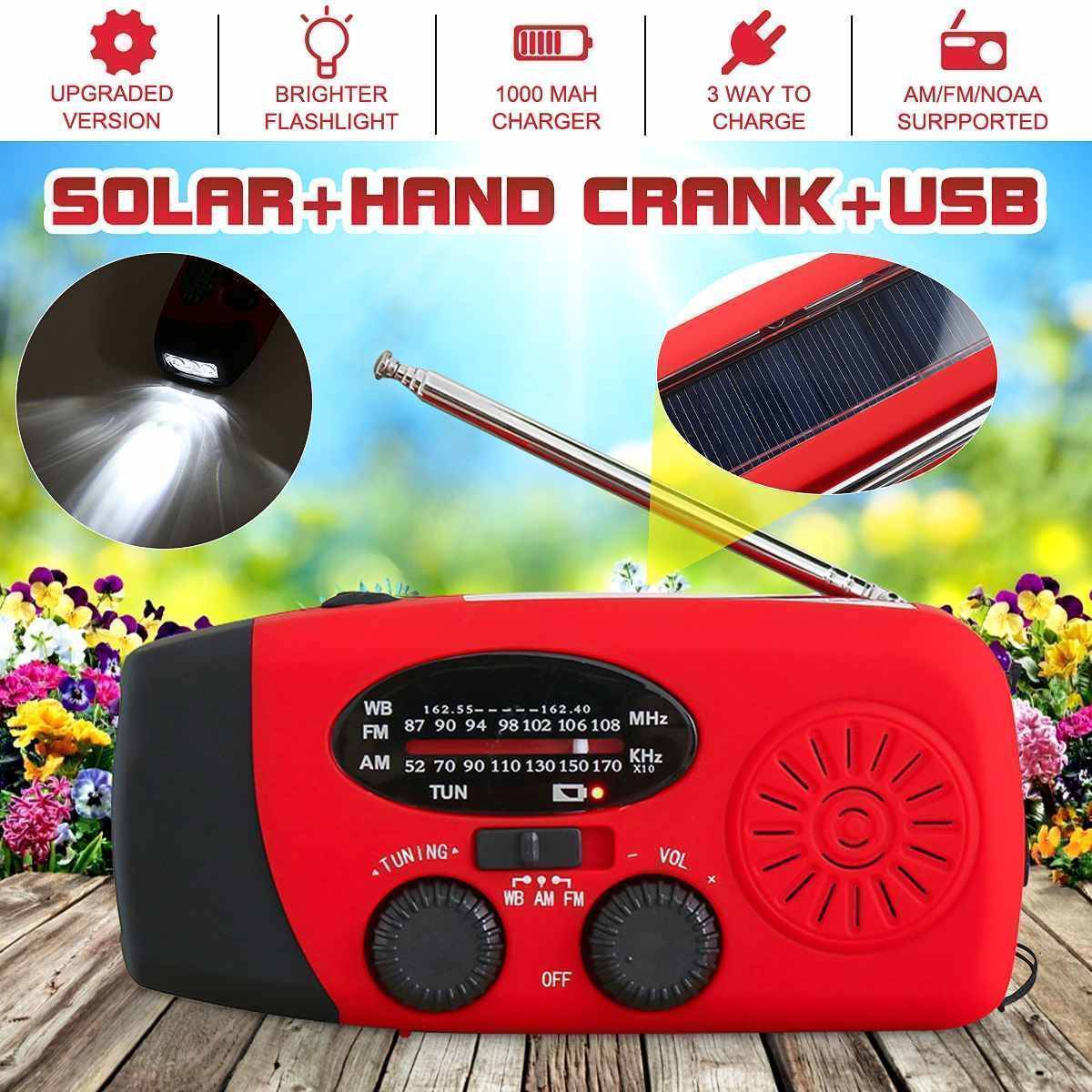 Radio di emergenza a manovella con torcia e power bank