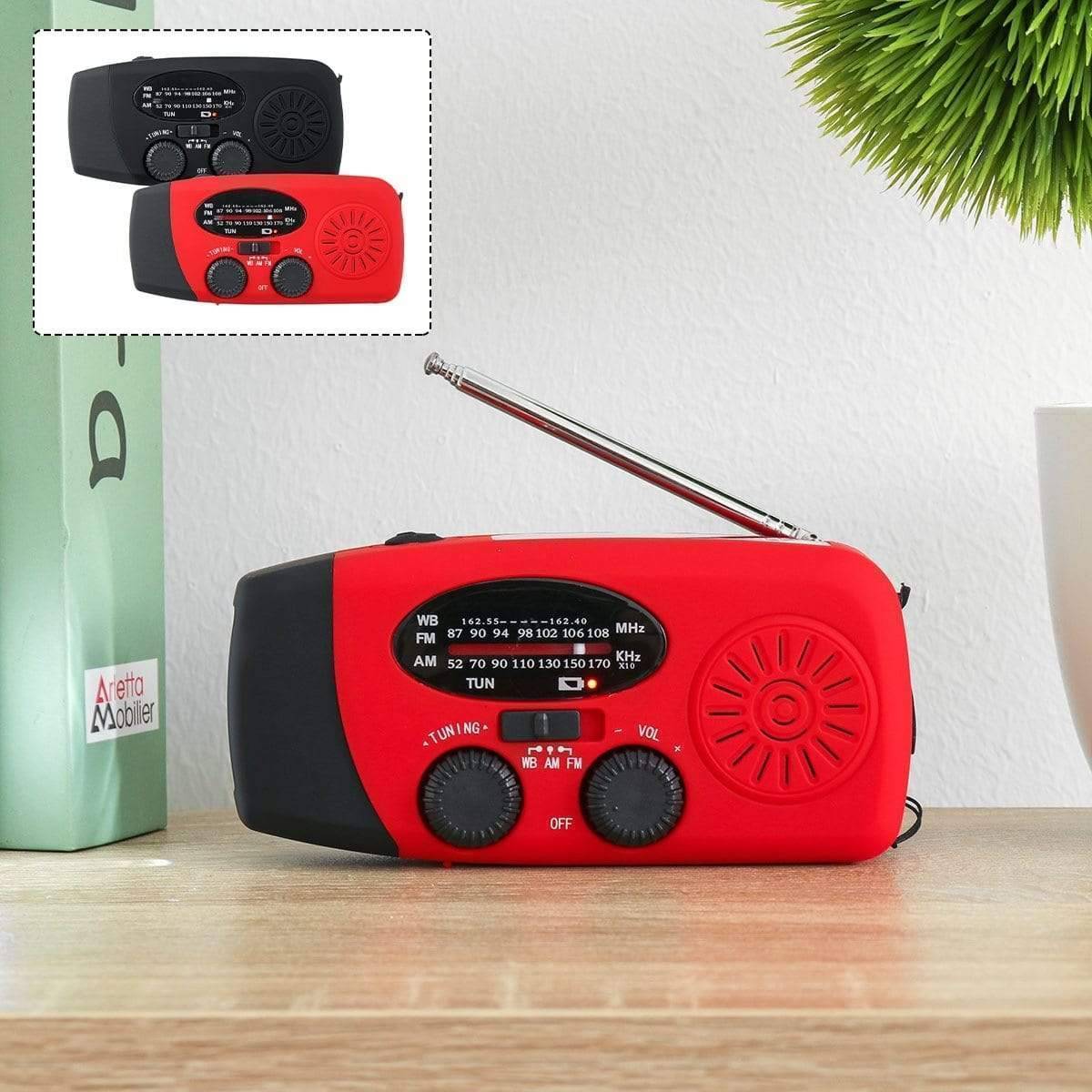 Radio di emergenza a manovella con torcia e power bank