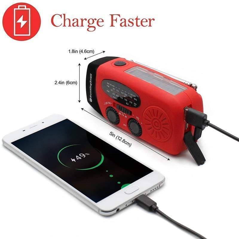 Radio di emergenza a manovella con torcia e power bank
