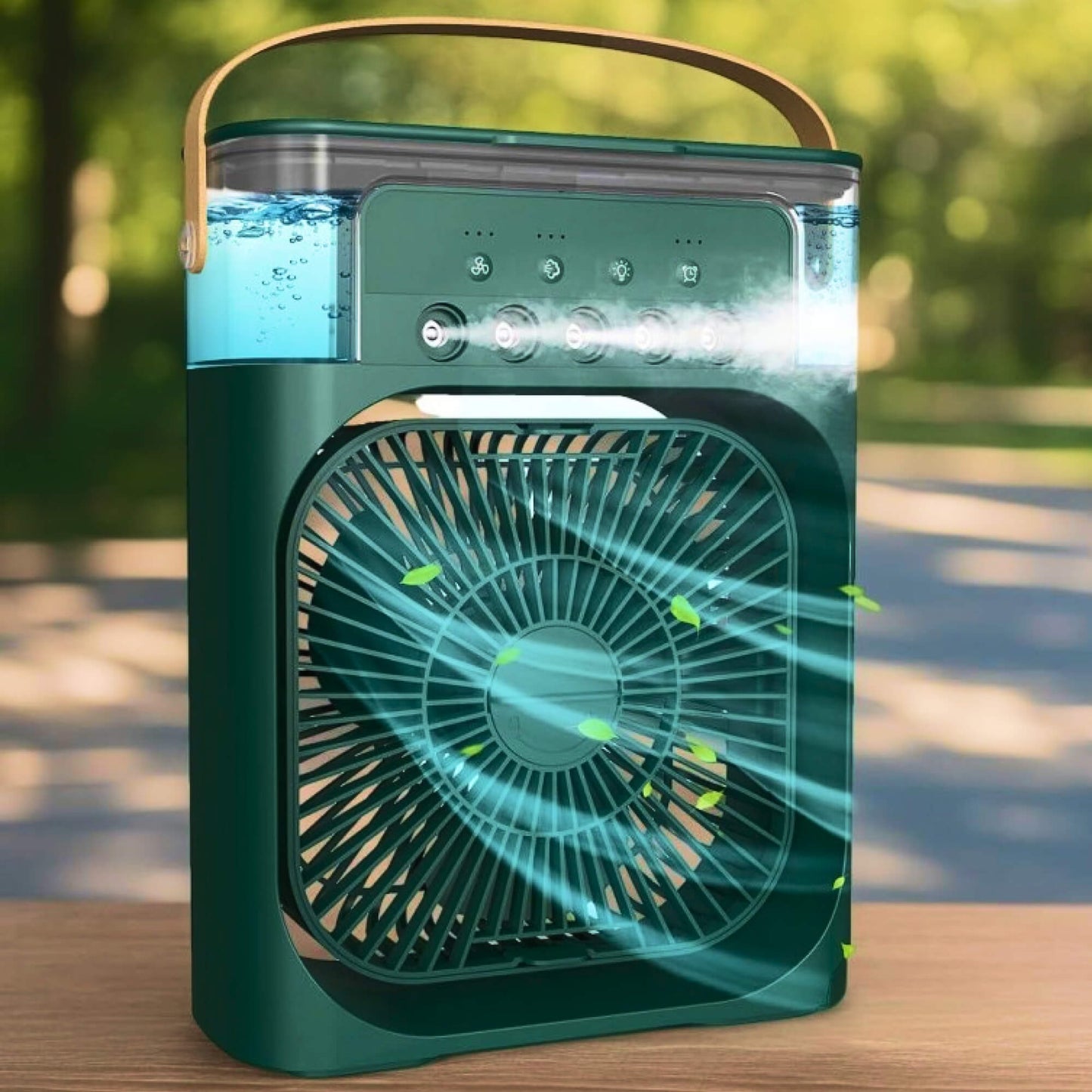 Raffrescatore d'aria e umidificatore 3 in 1 – Portatile, velocità di ventilazione regolabile, ideale per camere da letto, uffici e piccoli ambienti